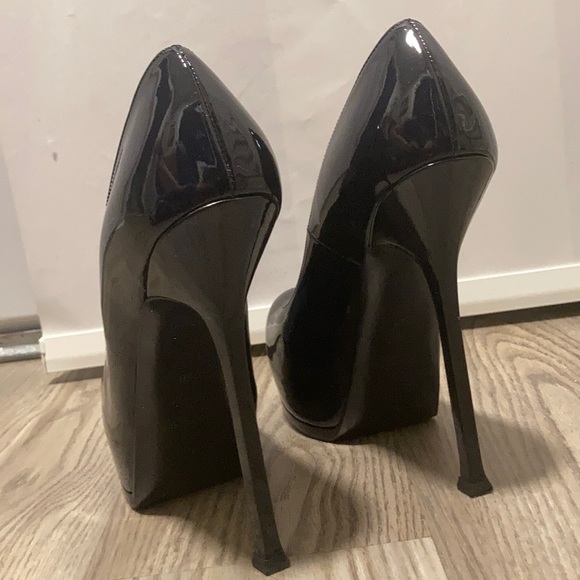 Navy YSL Tribute Pumps - Picture 4 of 4